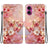 Crystal Texture Colored Drawing Leather Phone Case