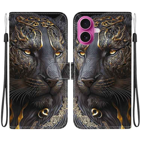 Crystal Texture Colored Drawing Leather Phone Case