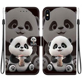 Crystal Texture Colored Drawing Leather Phone Case