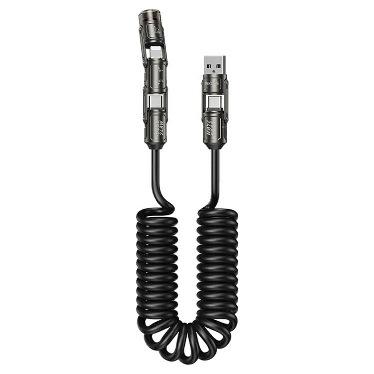 WK WDC-80 240W Car Charging Data Cable with Safety Hammer