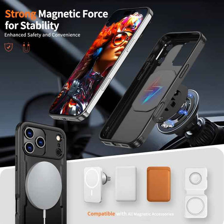 kalebol Metal 360 Degree Rotation Holder MagSafe Phone Case