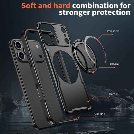 kalebol Metal 360 Degree Rotation Holder MagSafe Phone Case