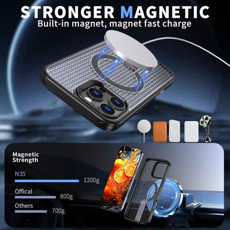 kalebol Honeycomb Cooling MagSafe Holder Phone Case