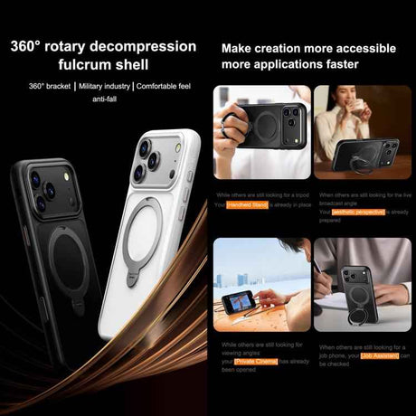 Gear-Style Stress Relief 360 Rotation Holder MagSafe Phone Case