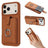 Litchi Texture Drawing Card Bag Ring Holder Phone Case