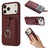 Litchi Texture Drawing Card Bag Ring Holder Phone Case