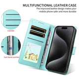 Embossed Heart Dog RFID Blocking Wallet Leather Phone Case