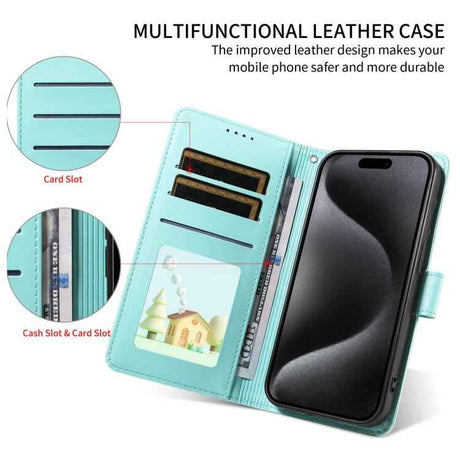 Embossed Heart Dog RFID Blocking Wallet Leather Phone Case