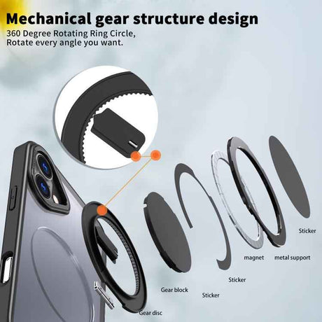 Kalebol 360-degree Rotating MagSafe Magnetic Holder Phone Case