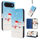 Christmas Series Buckle Leather Phone Case with Hand Strap