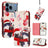 Christmas Series Buckle Leather Phone Case with Hand Strap