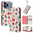 Christmas Series Buckle Leather Phone Case with Hand Strap
