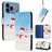 Christmas Series Buckle Leather Phone Case with Hand Strap