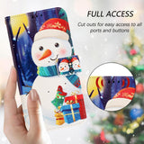 Christmas Series Buckle Leather Phone Case with Hand Strap