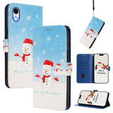 Christmas Series Buckle Leather Phone Case with Hand Strap