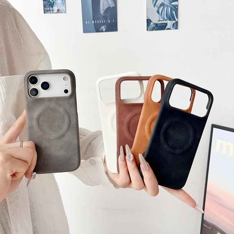 Skin Feel Sheepskin MagSafe Magnetic Phone Case