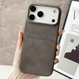 Skin Feel Sheepskin Card Slot Phone Case