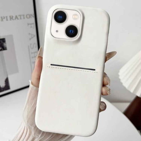 Skin Feel Sheepskin Card Slot Phone Case