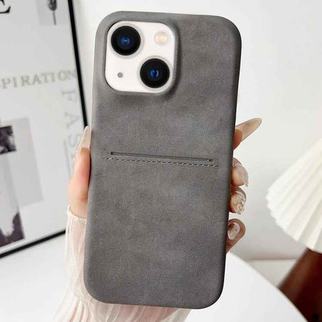 Skin Feel Sheepskin Card Slot Phone Case