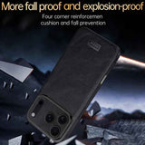 SULADA Shockproof TPU Hybrid Handmade Leather Phone Case