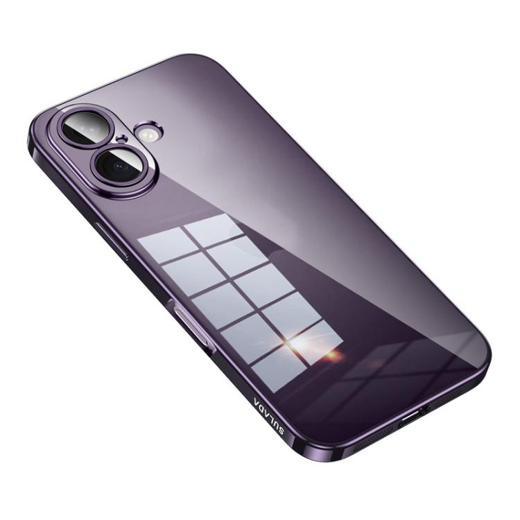 SULADA Shine Through Series Plating TPU Transparent Phone Case