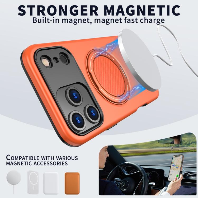 Metal Rotation Holder MagSafe TPU Hybrid PC Phone Case