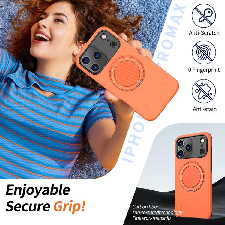 Metal Rotation Holder MagSafe TPU Hybrid PC Phone Case