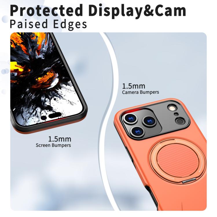 Metal Rotation Holder MagSafe TPU Hybrid PC Phone Case
