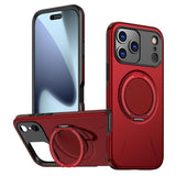 Metal Rotation Holder MagSafe TPU Hybrid PC Phone Case