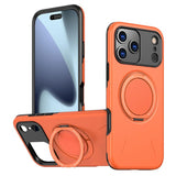 Metal Rotation Holder MagSafe TPU Hybrid PC Phone Case