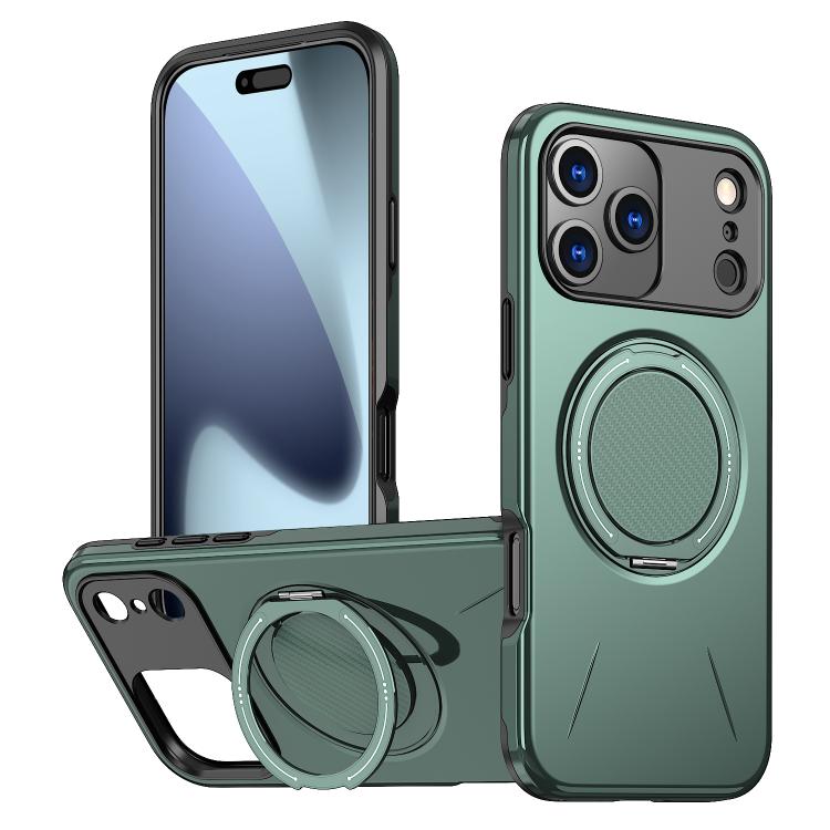 Metal Rotation Holder MagSafe TPU Hybrid PC Phone Case