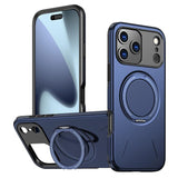 Metal Rotation Holder MagSafe TPU Hybrid PC Phone Case