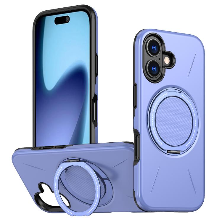 Metal Rotation Holder MagSafe TPU Hybrid PC Phone Case