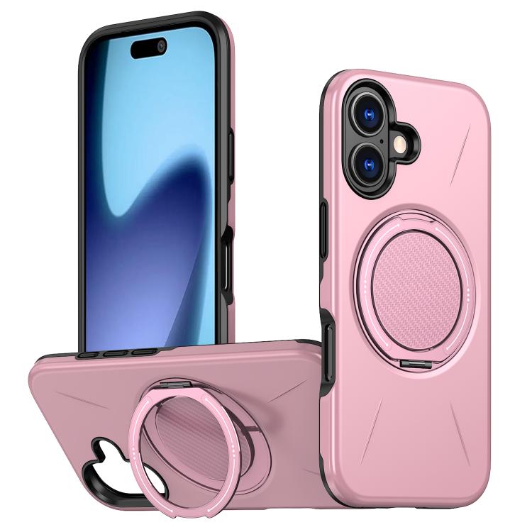 Metal Rotation Holder MagSafe TPU Hybrid PC Phone Case