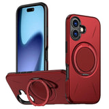 Metal Rotation Holder MagSafe TPU Hybrid PC Phone Case