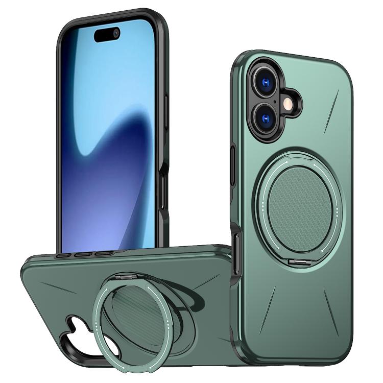 Metal Rotation Holder MagSafe TPU Hybrid PC Phone Case