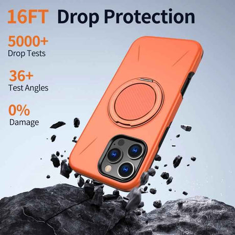 Metal Rotation Holder MagSafe TPU Hybrid PC Phone Case