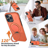 Metal Rotation Holder MagSafe TPU Hybrid PC Phone Case