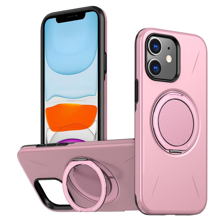Metal Rotation Holder MagSafe TPU Hybrid PC Phone Case