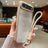 Solid Color Edge Transparency Acrylic TPU Phone Case with Wrist Strap