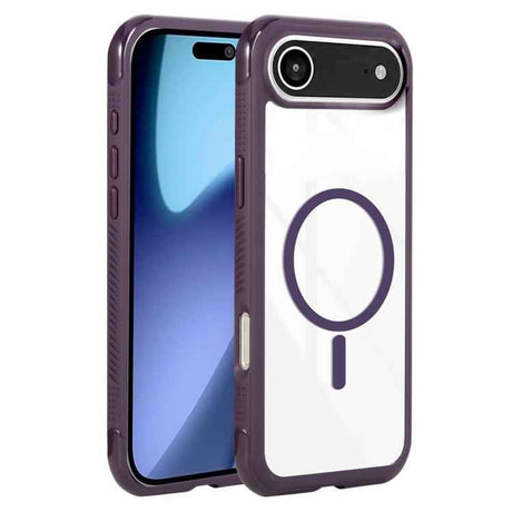 Solid Color Edge Transparency MagSafe Magnetic Phone Case