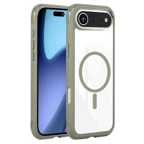Solid Color Edge Transparency MagSafe Magnetic Phone Case