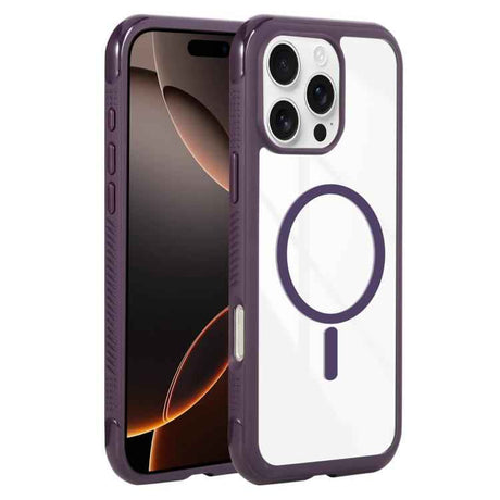 Solid Color Edge Transparency MagSafe Magnetic Phone Case