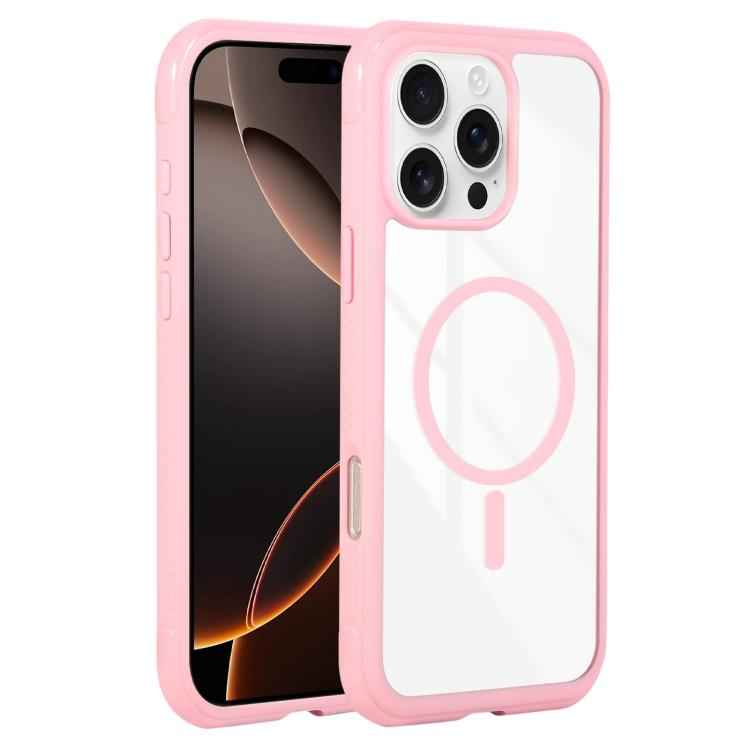 Solid Color Edge Transparency MagSafe Magnetic Phone Case