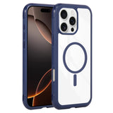 Solid Color Edge Transparency MagSafe Magnetic Phone Case