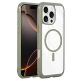 Solid Color Edge Transparency MagSafe Magnetic Phone Case