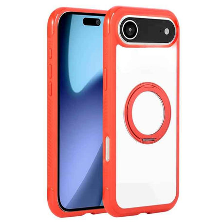 Solid Color Edge Transparency Rotation Holder MagSafe Phone Case