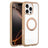 Solid Color Edge Transparency Rotation Holder MagSafe Phone Case