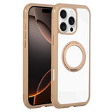 Solid Color Edge Transparency Rotation Holder MagSafe Phone Case