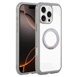 Solid Color Edge Transparency Rotation Holder MagSafe Phone Case